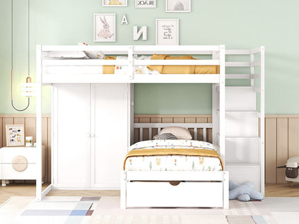 Bunk Bed With Wardrobe, Drawers
