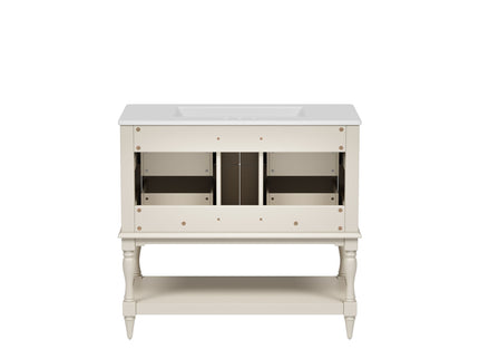 Bathroom Vanity Cabinet With Undermount Sink, 4 Drawer Set