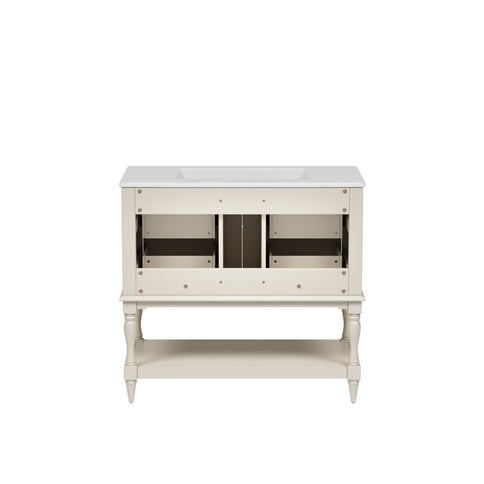 Bathroom Vanity Cabinet With Undermount Sink, 4 Drawer Set