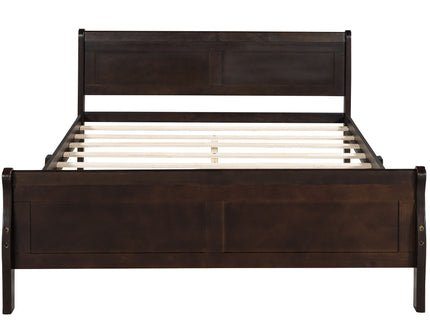 Platform Bed Frame Mattress Foundation Sleigh Bed With Headboard / Footboard / Wood Slat Suppor