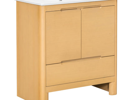Softened Modern Bathroom Vanity With Sink