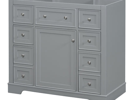 Modern Bathroom Vanity Base Only With 1 Cabinet And 6 Drawers