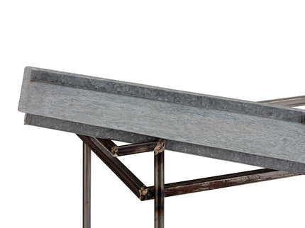 Percy Galvanized Metal Bar Cart - Gray