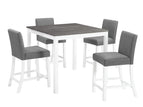 Dark Gray / 5 Pc. Table, 4 Chairs