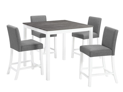 5 Piece Counter Height Table Set With 4 Chairs