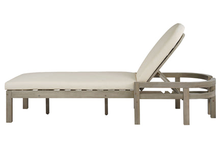 Outdoor Chaise Lounge With 5 Position Adjustable Backrest (Set of 2)