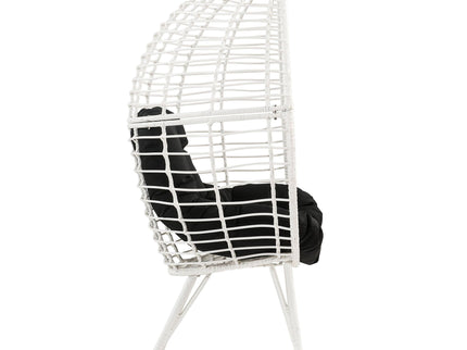 Galzed - Patio Lounge Chair - Black / White