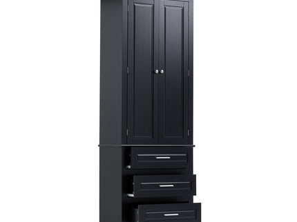 Tall Storage Cabinet With 3 Drawers For Bathroom