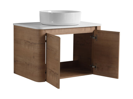 Wall Mounted Bathroom Vanity & Art Sink & 1 Soft Close Door