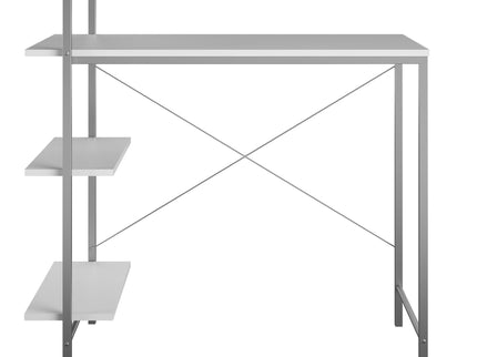 Side Storage Student Desk - White