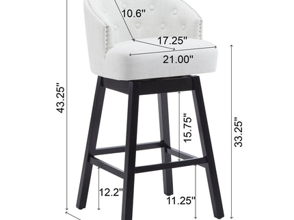 360 Degree Rotation Swivel Counter Stools (Set of 2)