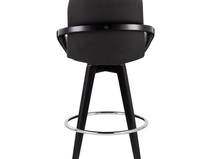 Cosmo - Contemporary Fixed Height Counter Stool With Swivel And Round Footrest (Set of 2)