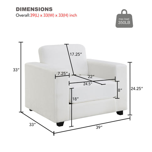 Oversized Accent Chair With Widen Arm For Living Room