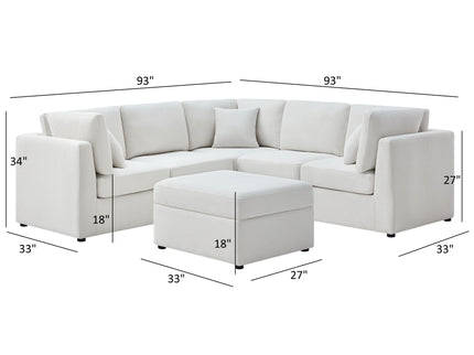 Chauncy - Sectional With Storage Ottoman