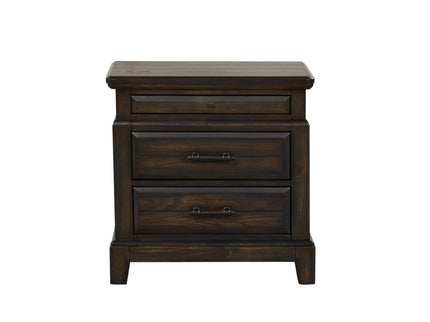 2 Drawer Nightstand Elegant Design - Mahogany