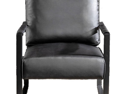 Classic Mid Century Modern Accent Chair With Durable Square Metal Frame, Armchair