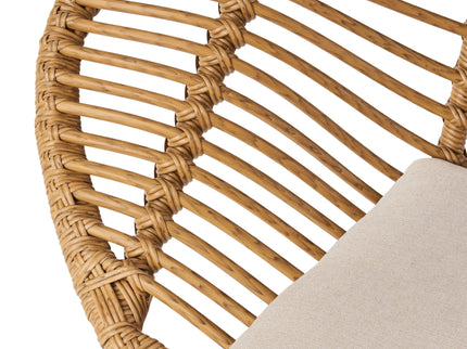 Cordella - Outdoor Woven Wicker Chairs With Cushions, (Set of 2)