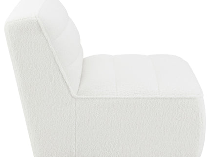 Bonnie - Upholstered Armless Chair With Channel Tufting - Ivory
