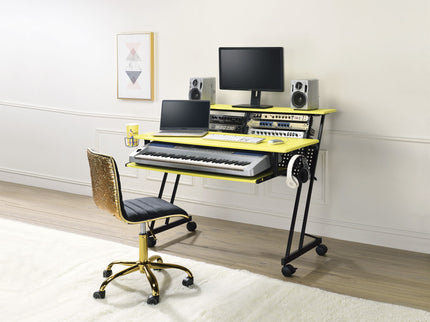 Suitor - Music Recording Studio Desk - Black / Yellow