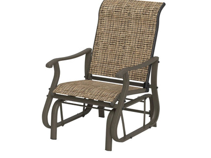 Outdoor Glider Swing Chair With Smooth Motion - Brown / Brown Mix