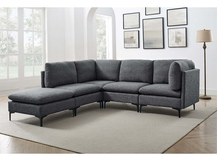 Upholstered Modular Sectional & Tall Legs
