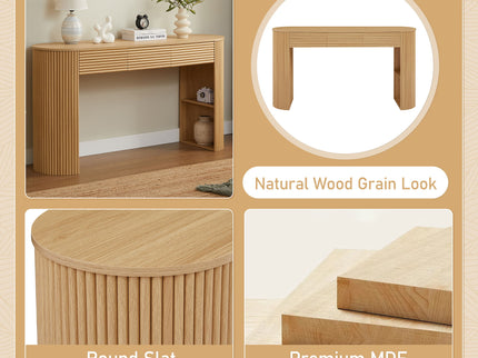 Retro Console Table With Storage, 3 Drawers