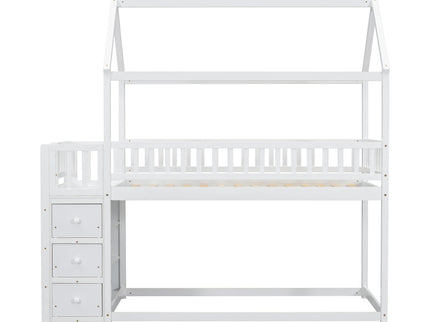 Bunk Bed With Shelves And Drawers, Storage Focused Design