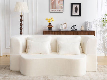 Modern Floor Sofa With 4 Pillows