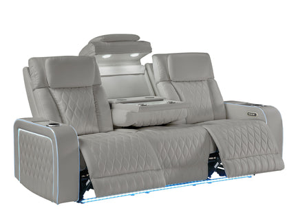 Electra - Power Reclining Set With Power Headrests, Massage And LED Lighting
