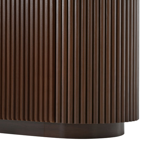 TV Stand With Fluted Tambour Style Door