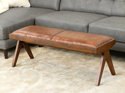 Chad - Bench - Brown / Tan