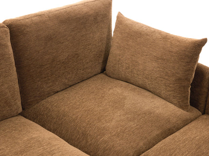 Modern Modular U-Shaped Sofa Bed With Movable Ottoman, USB Ports, Phone Holder