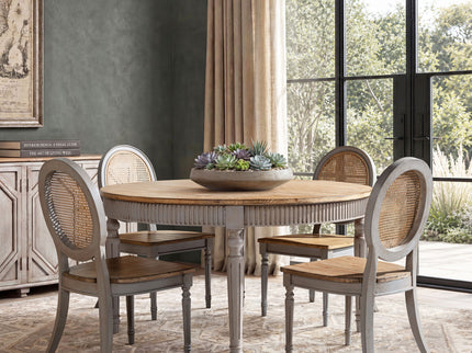 Colette - Round Dining Table - Blue / Gray
