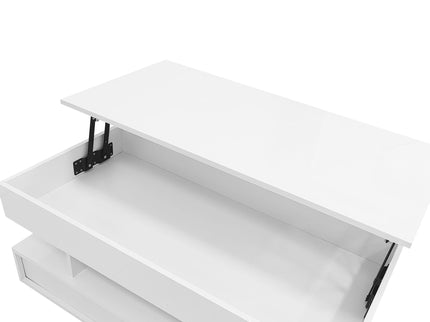 Multi Functional Lift Top Coffee Table With 2 Drawers