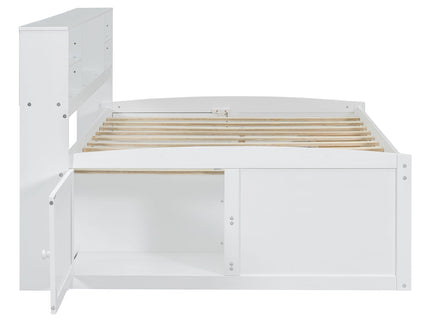 Daybed With 2 Bedside Cabinets, Upper Shelves And 4 Drawers
