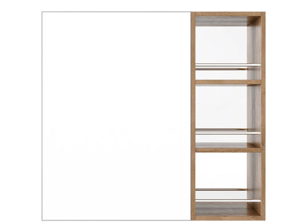 29.63" Wall Mounted Bathroom Cabinet With Adjustable Shelves - Imitative Oak