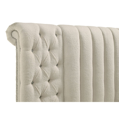 Santiago - Upholstered Round Storage Bed With Built In Charging Ports