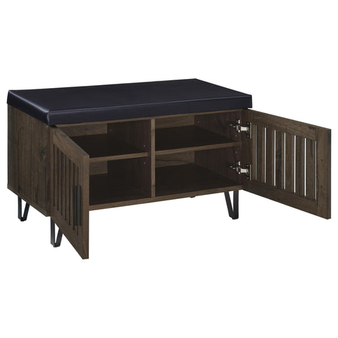 Clackamas - 2 Door Storage Bench With Padded Seat