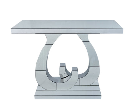Double C - Base Rectangular Sofa Table For Living Room - Silver