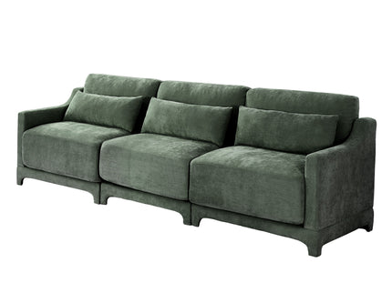 Elegant Sofa With Ergonomic Design And Lumbar Pillows
