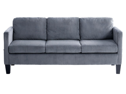 L-Shaped Sectional Sofa With Padded Cashmere, Space Saving Design For Living Rooms & Apartments - Gray
