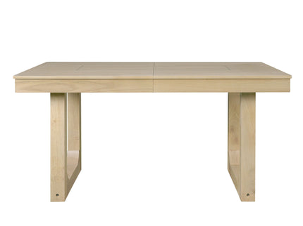 Farmhouse Wooden Kitchen Table With Removable Leaf