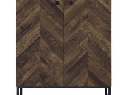 Sager - 4 Shelf Accent Cabinet - Oak