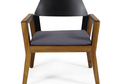 Soho - Transitional Style Outdoor Club Chair (Set of 2) With Cushions - Teak
