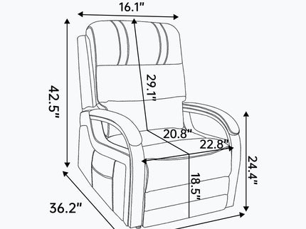 Power Lift Recliner Chair Dual Motor Infinite Position With Heat Massage And Heavy Duty Motion Mechanism - Brown