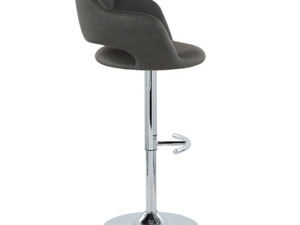 Margarite - Contemporary Ajustable Barstool With Swivel With Rounded T Footrest (Set of 2)