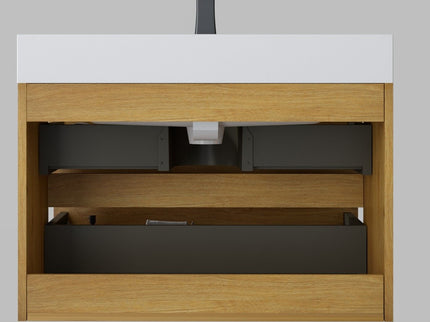 Alice - Bathroom Vanity With Sink, Large Storage Wall Mounted Floating Bathroom Vanity For Modern Bathroom