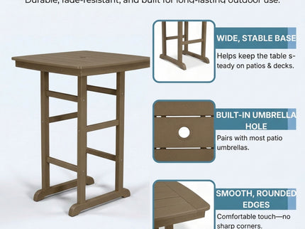 Bar-Height Outdoor Patio Table