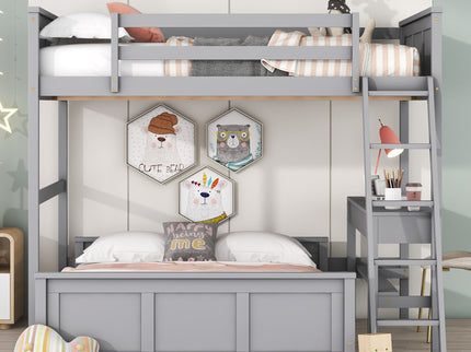 Full Over Full Bunk Bed With Desk