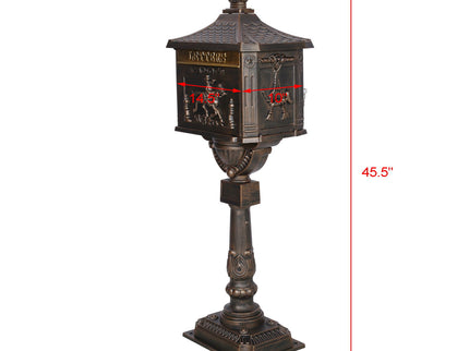 Cast Aluminum Mail Box, Postal Box, Mailbox